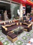 Sofa da kèm bàn giá rẻ